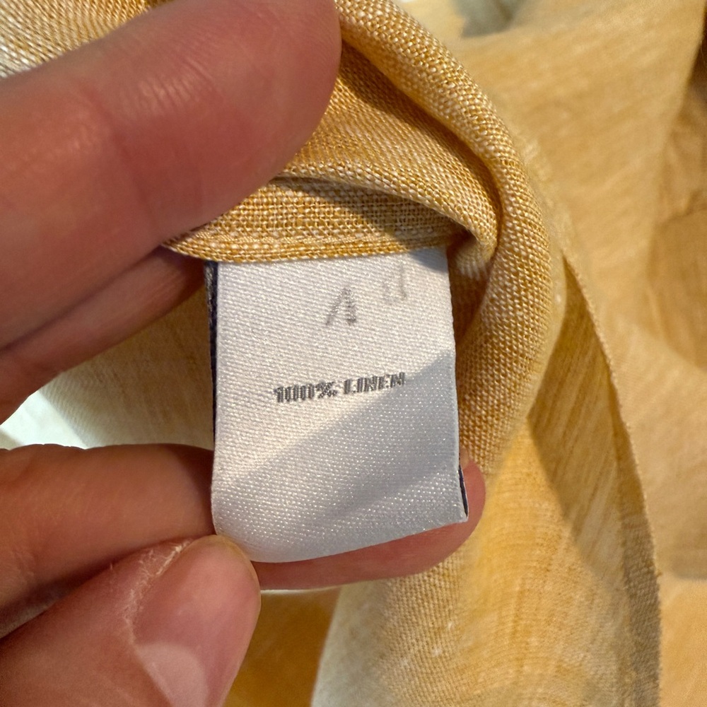 Murano Men's Yellow Button Down Shirt - Picture 4 of 4